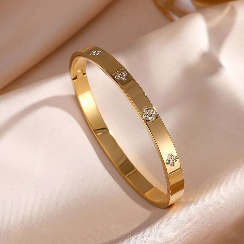 Pulsera Rígida Brillo Eterno con Zirconias