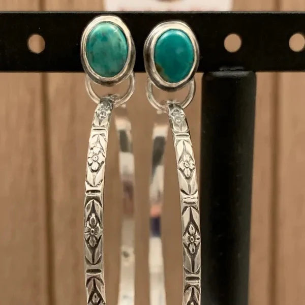 Pendientes boho vintage de ónix