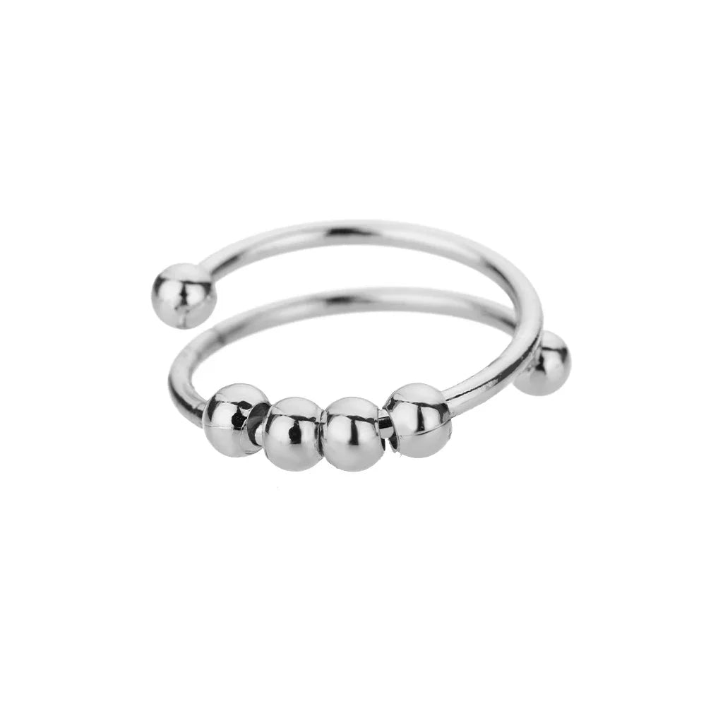 Anillo Giratorio Calma Antiestrés con Bolitas