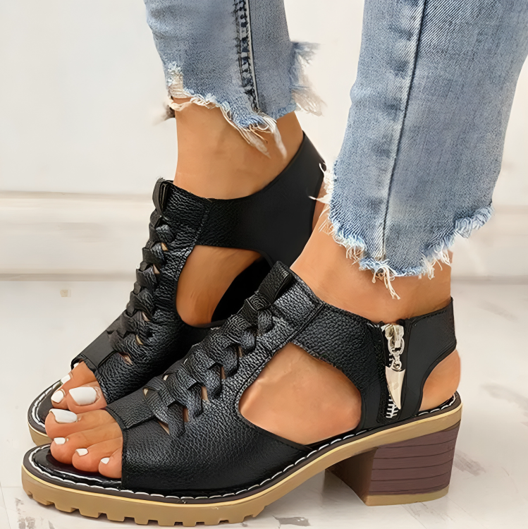 Chloe – Sandalias con cremallera y diseño urbano para mujer