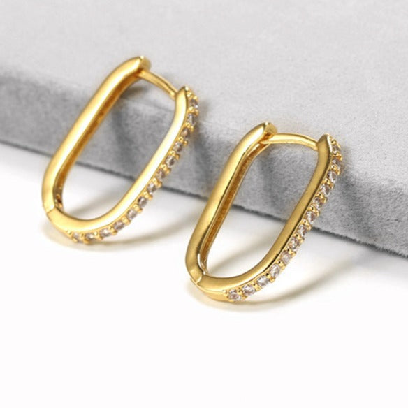 Pendientes en forma de U dorados Sirius