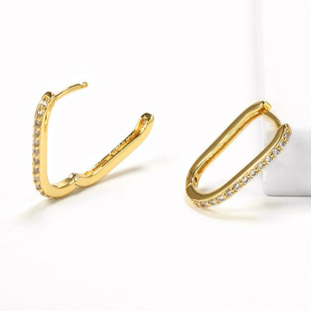 Pendientes en forma de U dorados Sirius