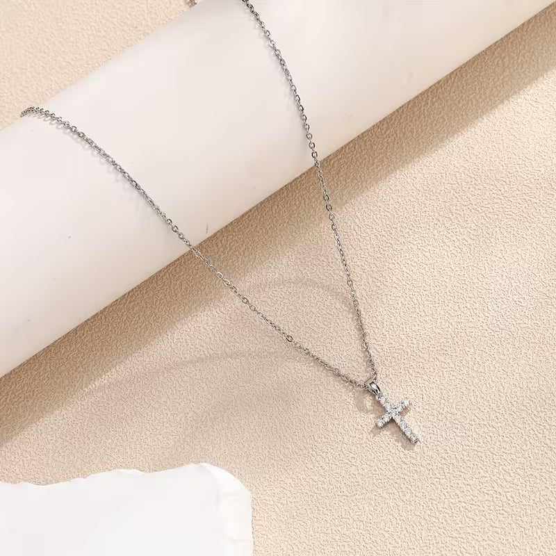 Collar colgante Cruz de zirconia