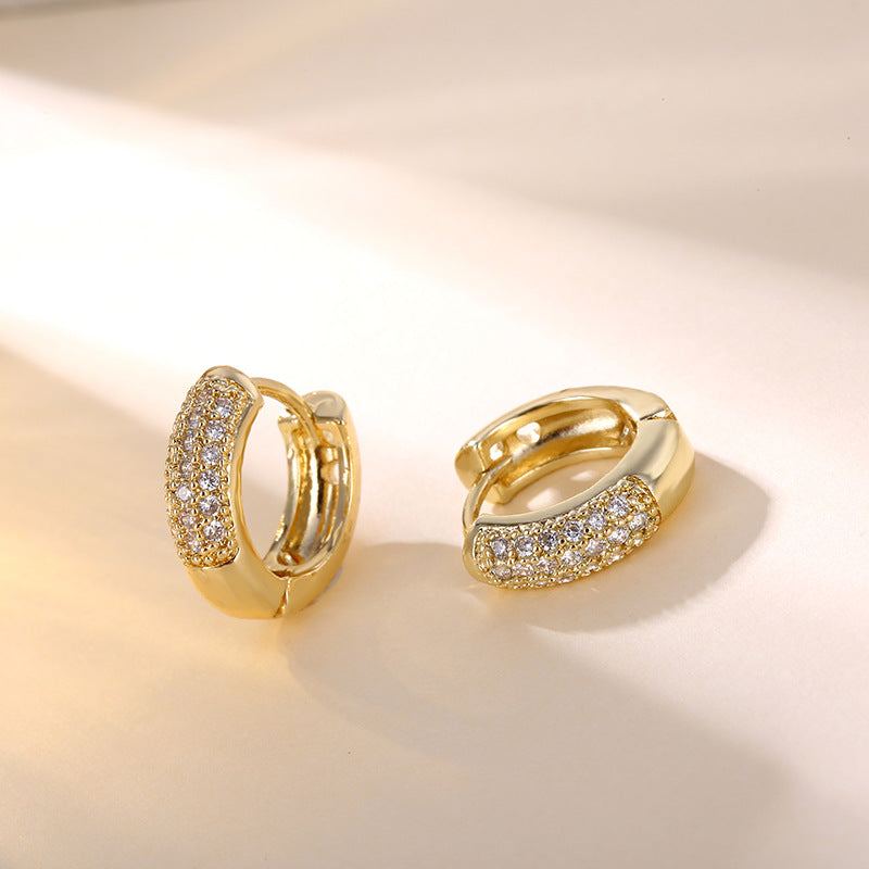 Pendientes de aro abrazador dorados Clementine