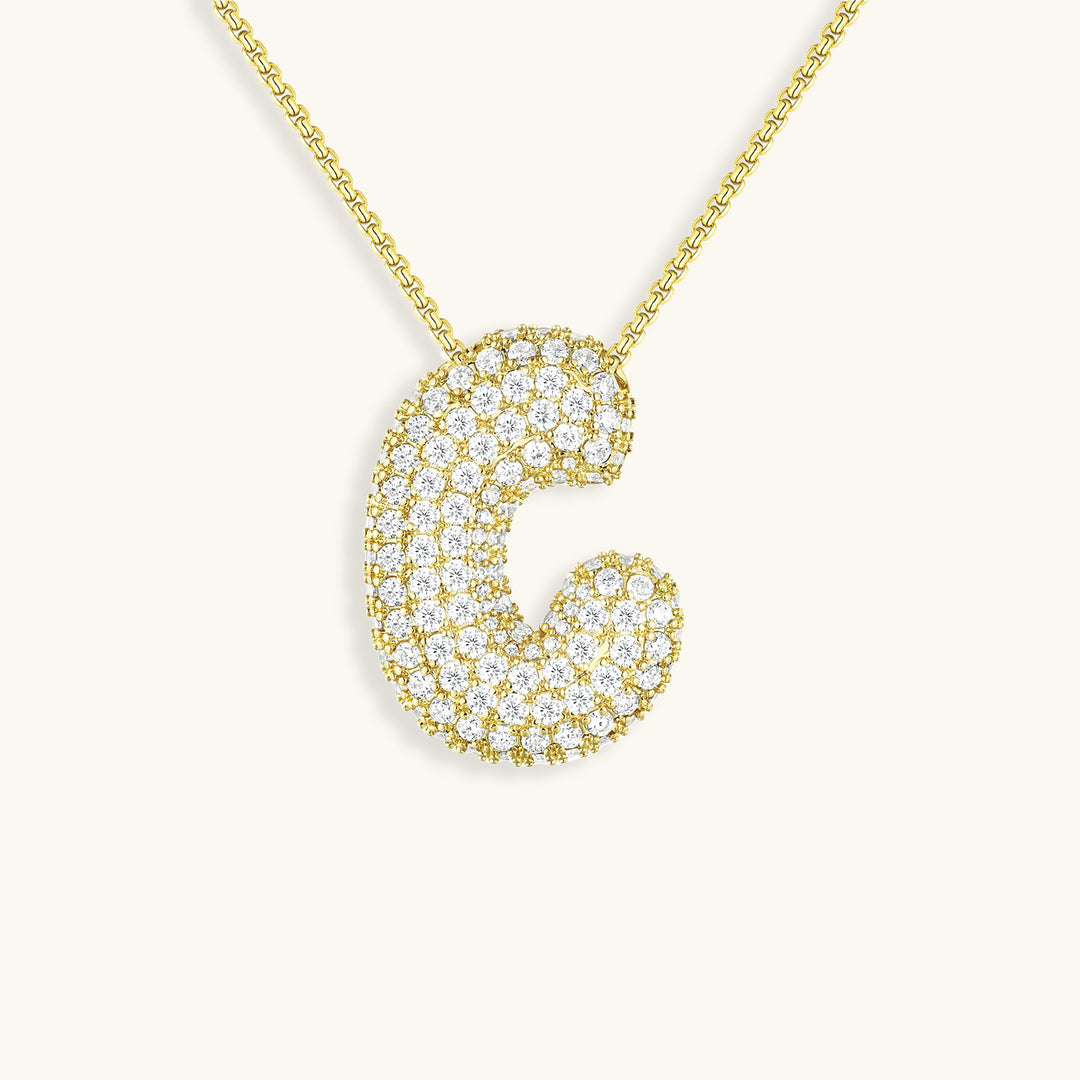 Collar de inicial con burbujas Hailey