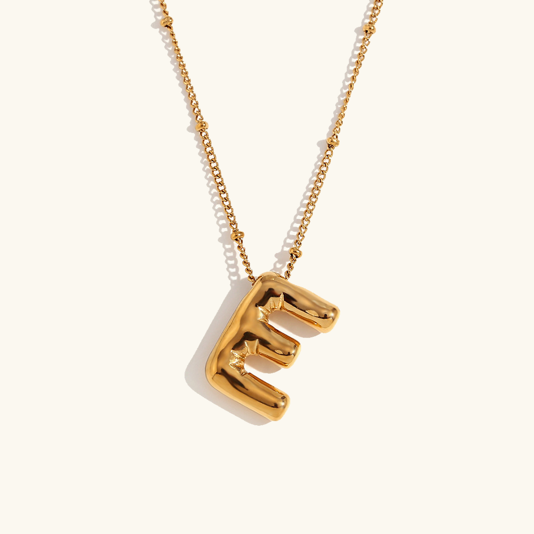Collar personalizado de inicial con burbujas