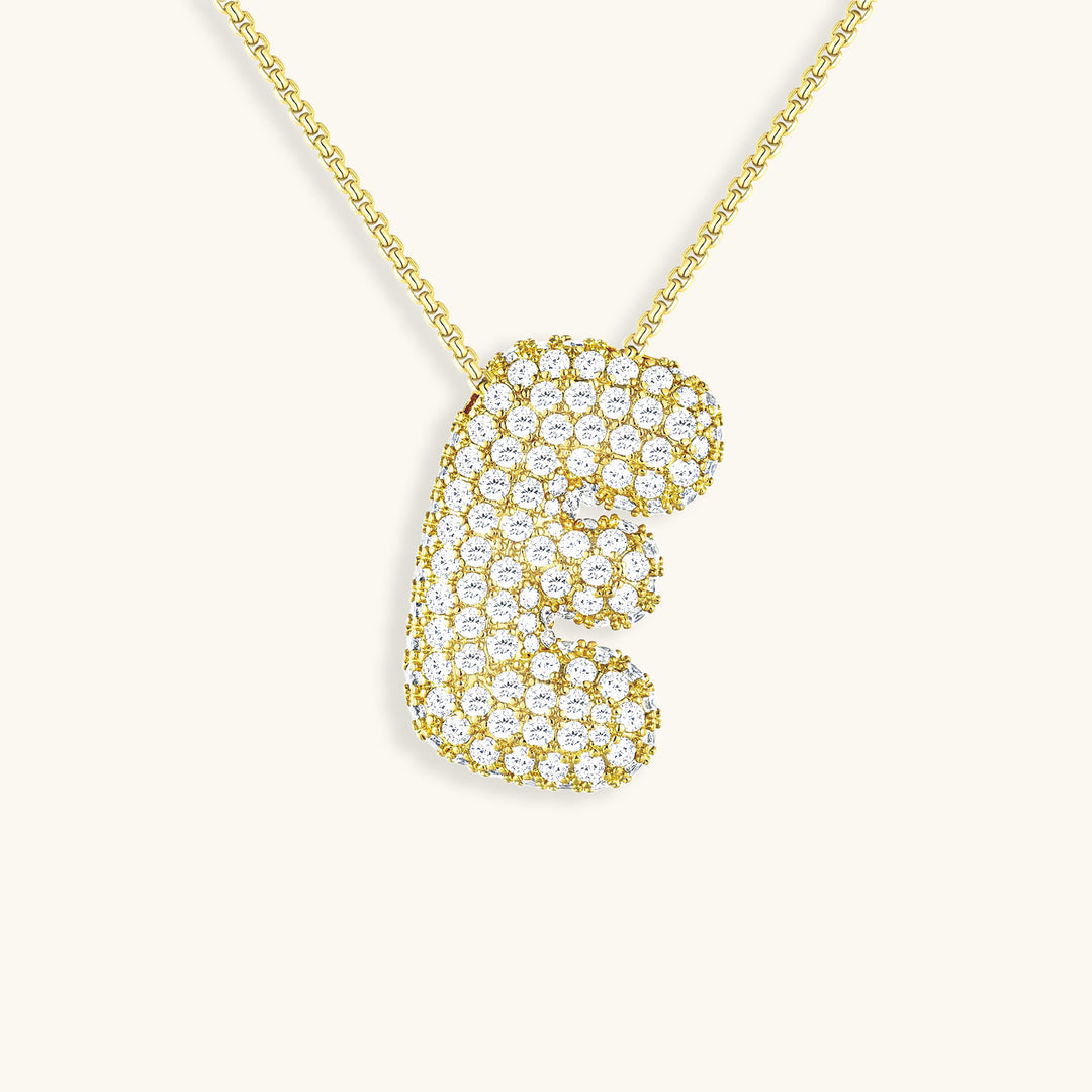 Collar de inicial con burbujas Hailey