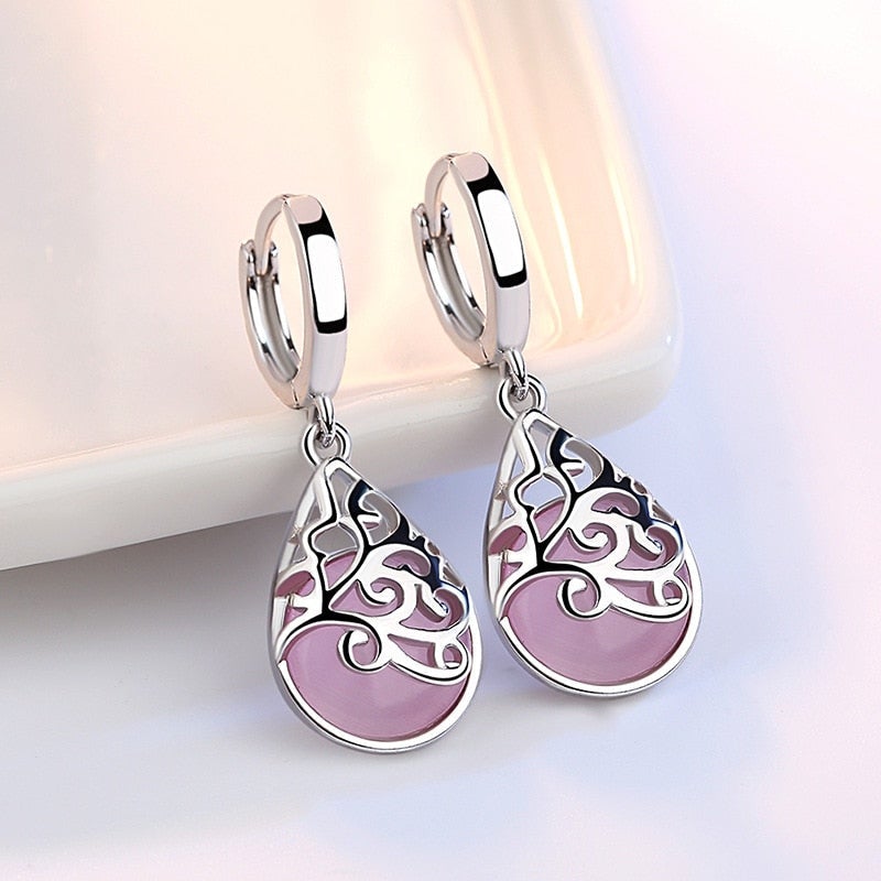 Pendientes de árbol de la vida en plata esterlina 925