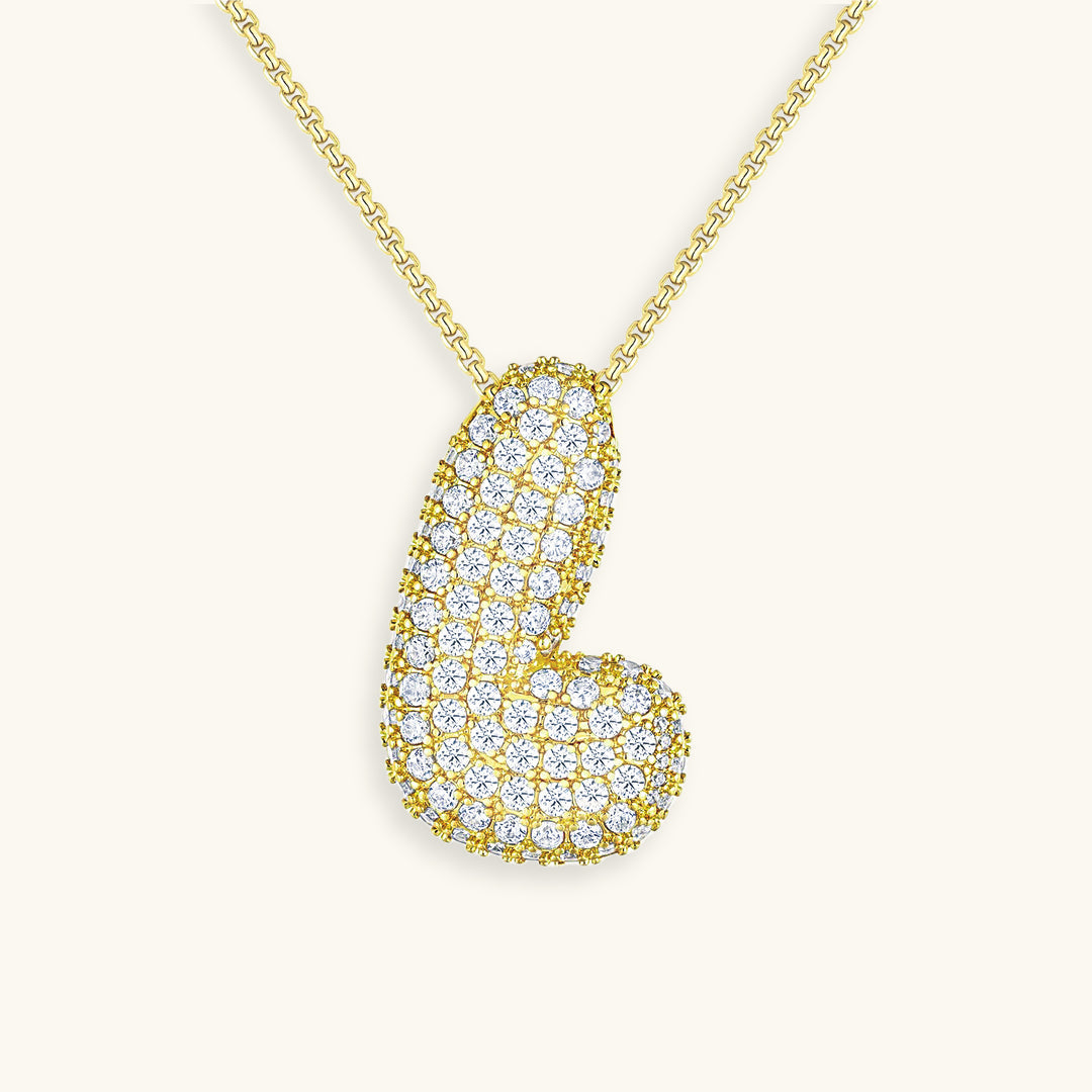 Collar de inicial con burbujas Hailey