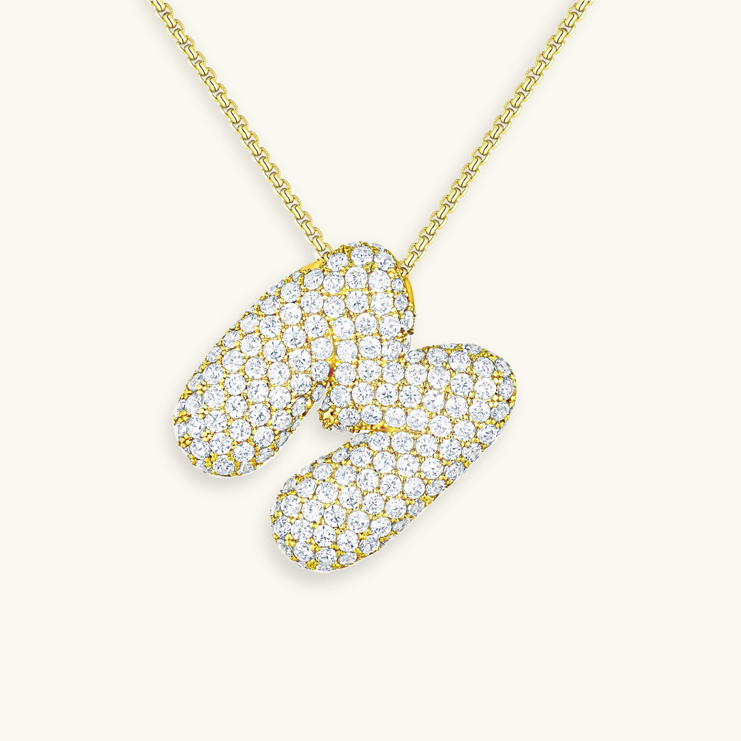 Collar de inicial con burbujas Hailey