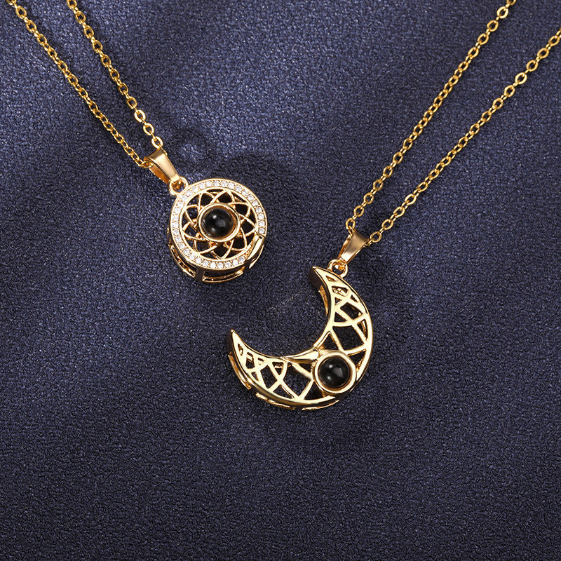 Collar 'Te amo hasta la luna y de vuelta'