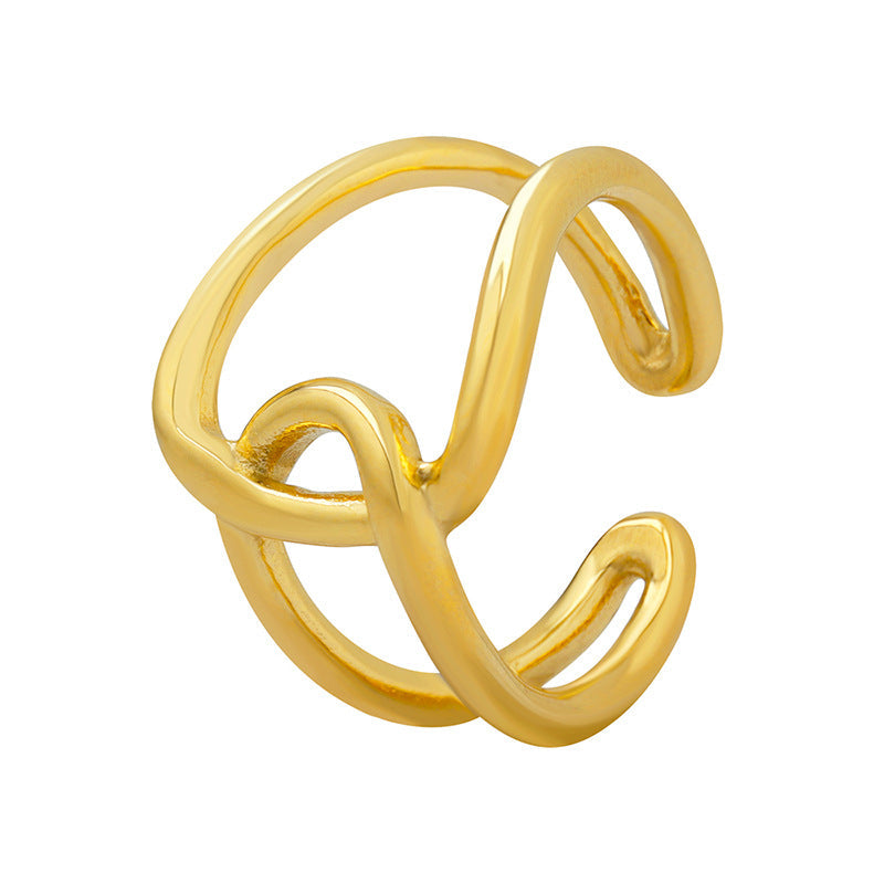 Anillo de nudo dorado Alina