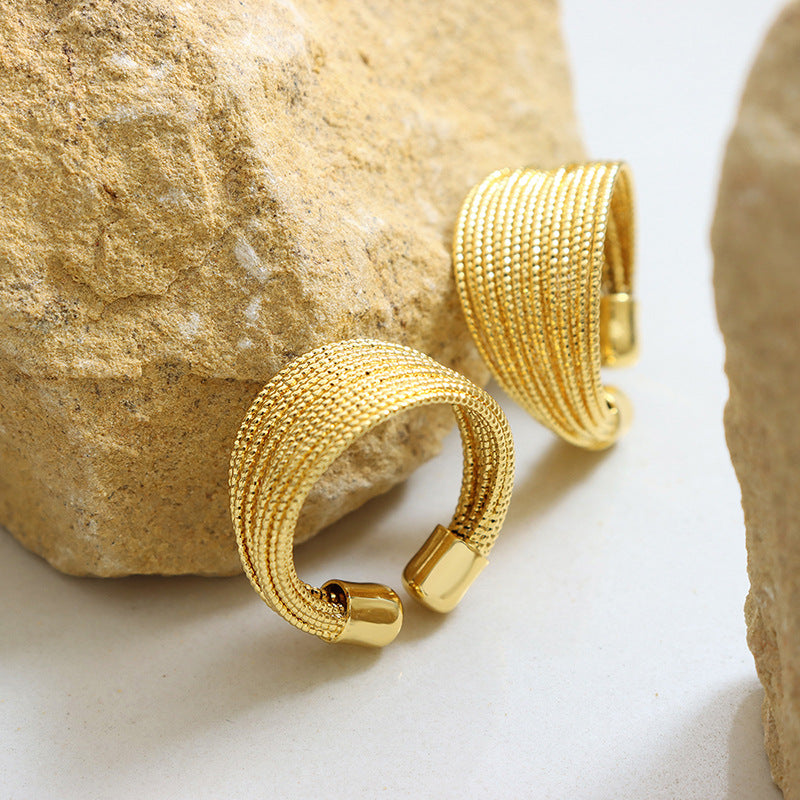 Anillo abierto dorado Vera