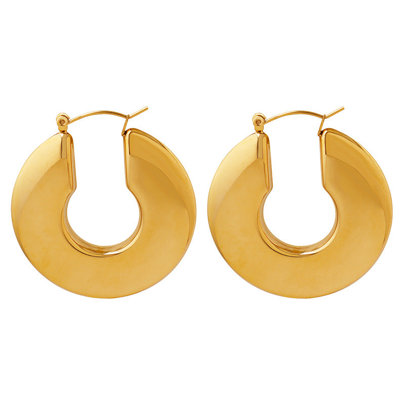 Pendientes de aro dorado Sol