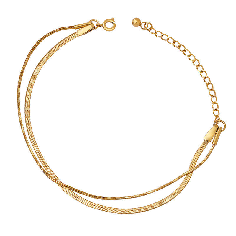 Pulsera dorada de doble capa Classia
