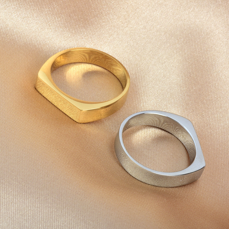 Anillo rectangular de sello