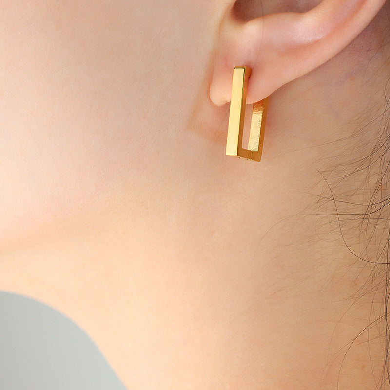 Pendientes geométricos dorados Terra