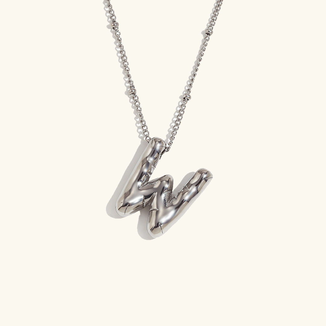 Collar personalizado de inicial con burbujas