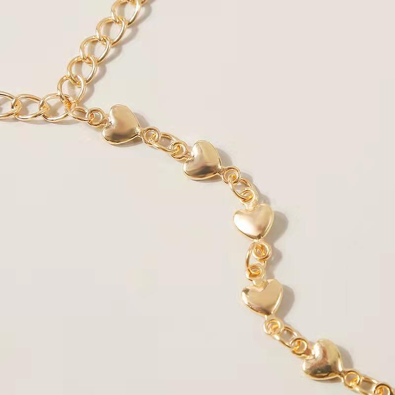Pulsera de cadena para dedos Corazones Vívidos
