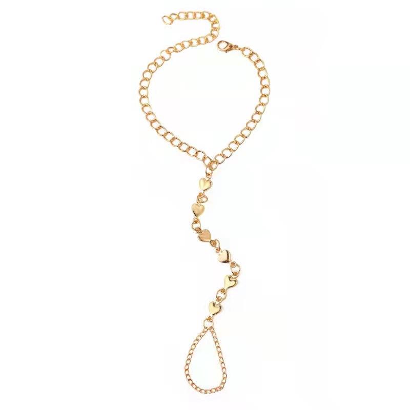 Pulsera de cadena para dedos Corazones Vívidos