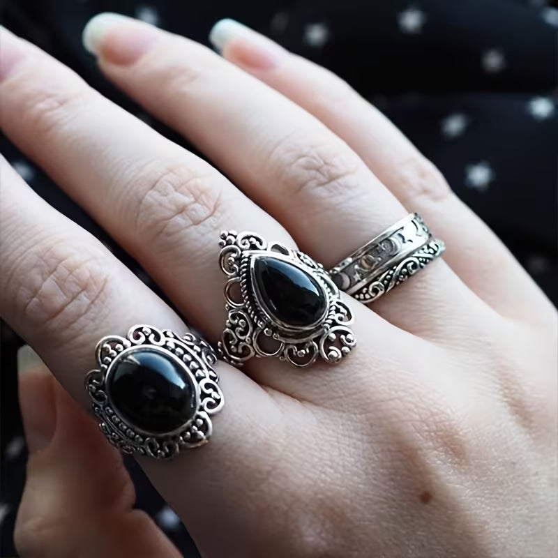 Set de 3 Anillos Goticos