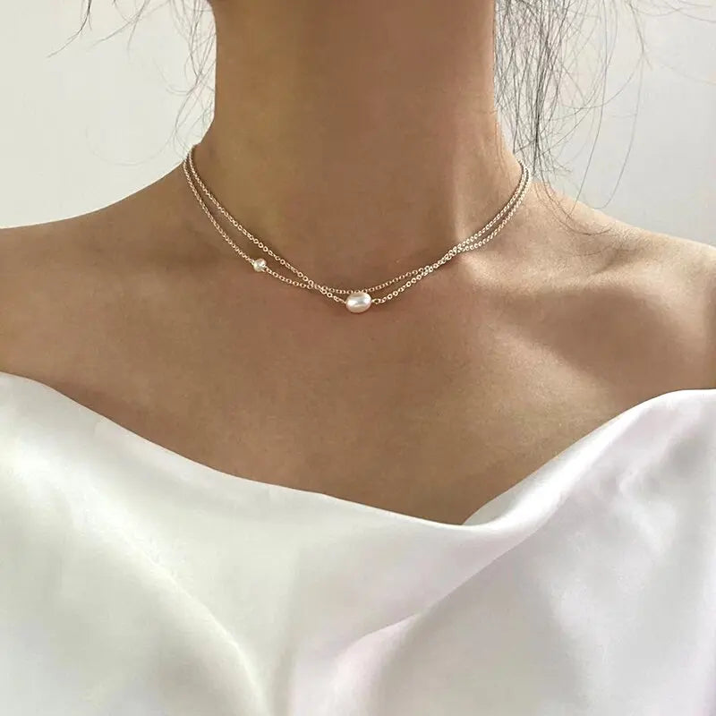 Collar de perlas de agua dulce
