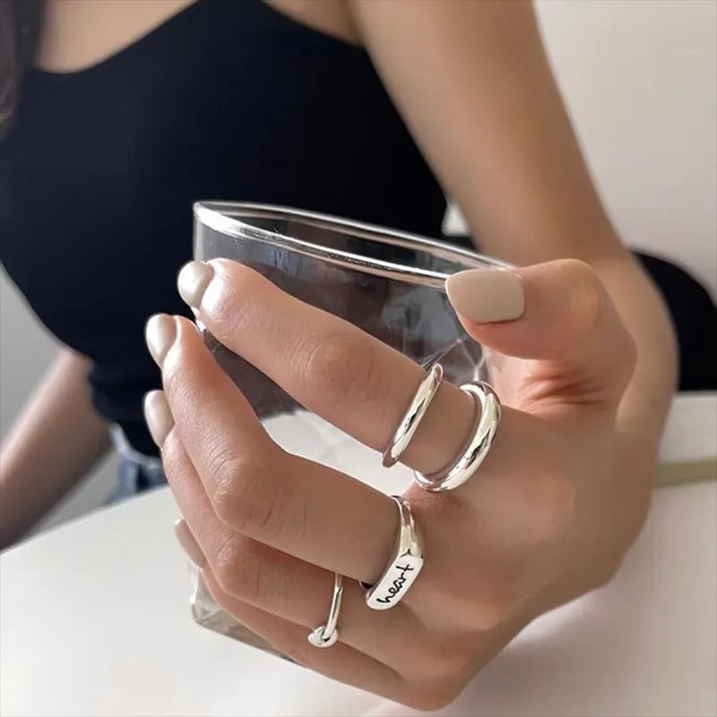 Anillo vintage ajustable de plata 925