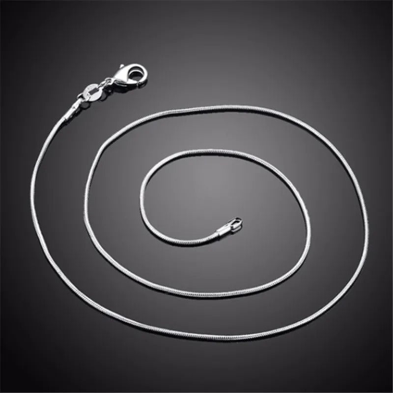 Cadena tipo serpiente de plata 925