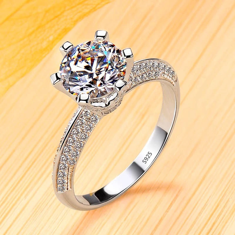 Anillo ajustable de plata 925 con circonitas nobles