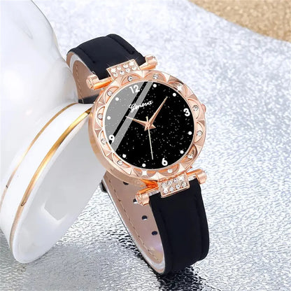 Set Completo Glamour: Reloj, Collar, Aretes, Anillo + Pulseras