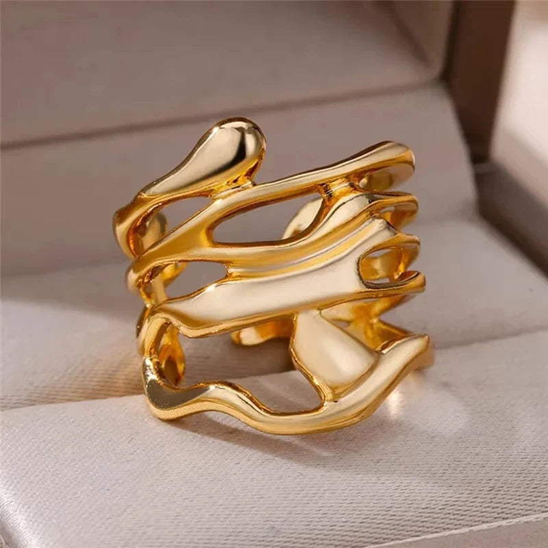 Anillo Dorado Vintage Ajustable