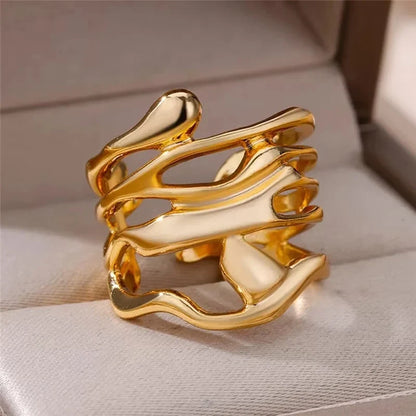 Anillo Dorado Vintage Ajustable