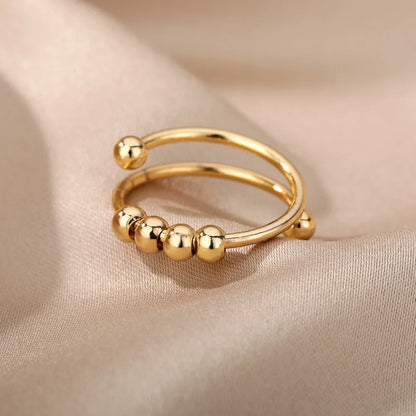 Anillo Giratorio Calma Antiestrés con Bolitas