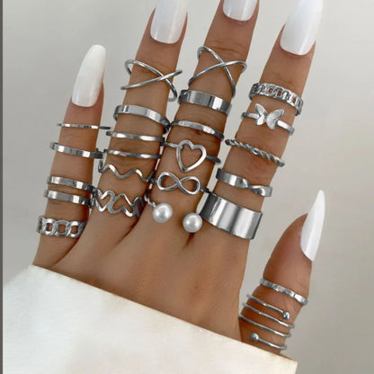 Set de Anillos Boho de Perla