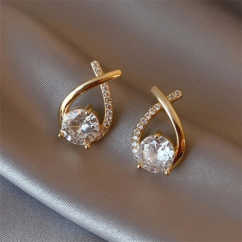 Pendientes Cruz Cristal con Zirconia
