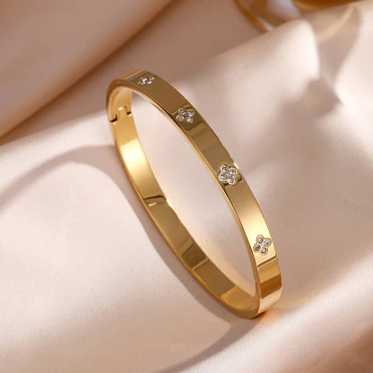 Pulsera Rígida Brillo Eterno con Zirconias