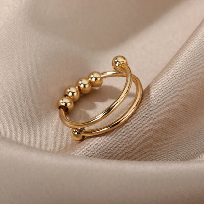 Anillo Giratorio Calma Antiestrés con Bolitas