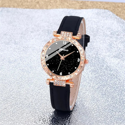 Set Completo Glamour: Reloj, Collar, Aretes, Anillo + Pulseras