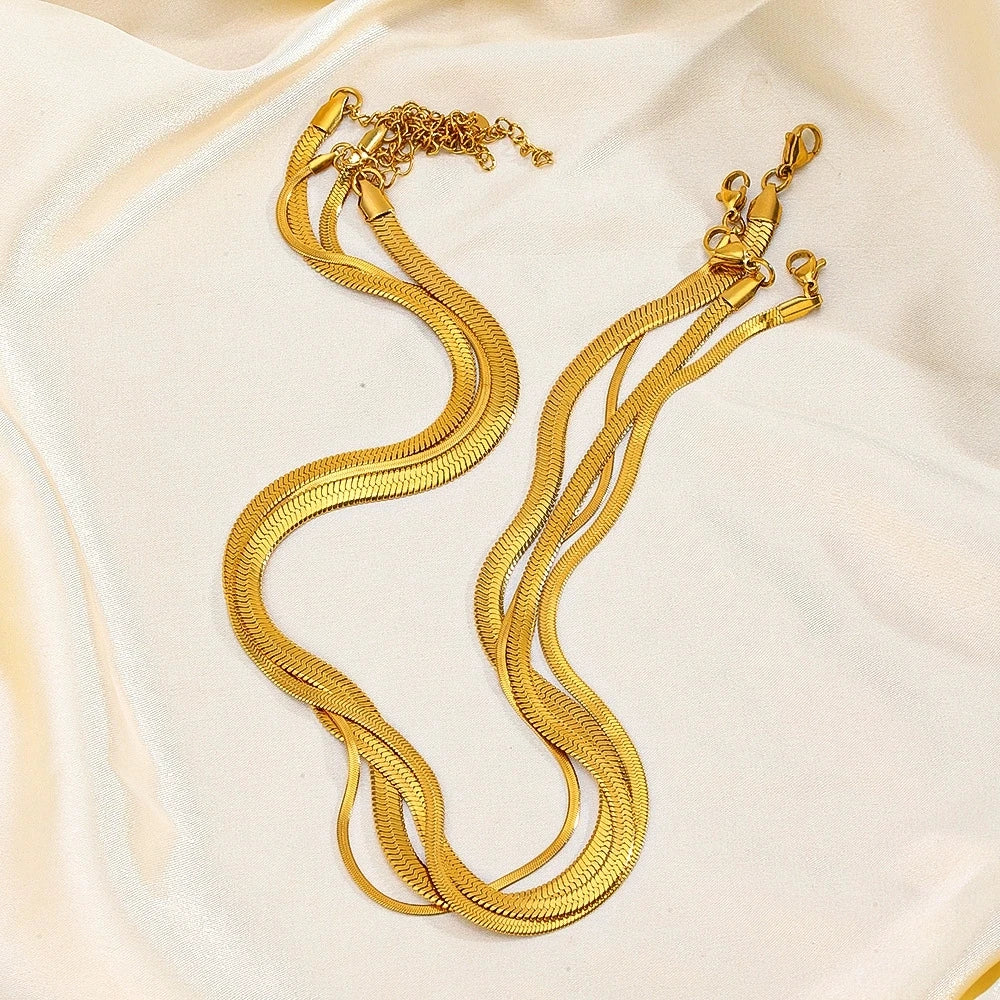 Set de Collares Multicapa Espiga Dorada