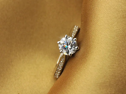 Anillo Solitario Plata 925 con Zirconia Brillante