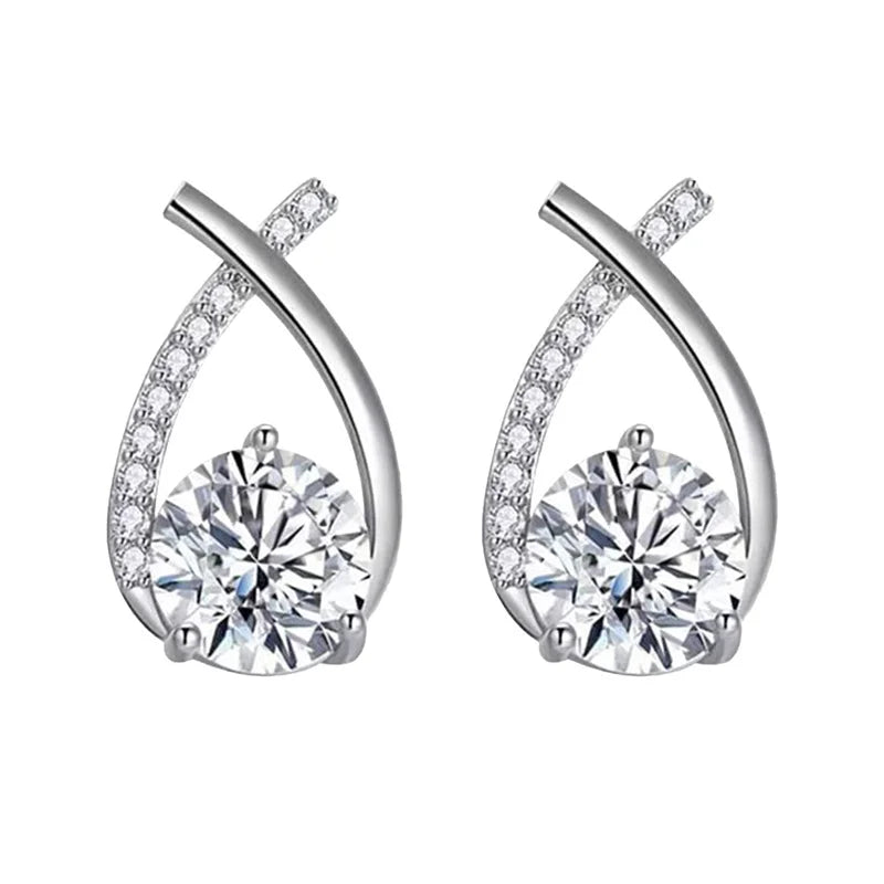Pendientes Cruz Cristal con Zirconia