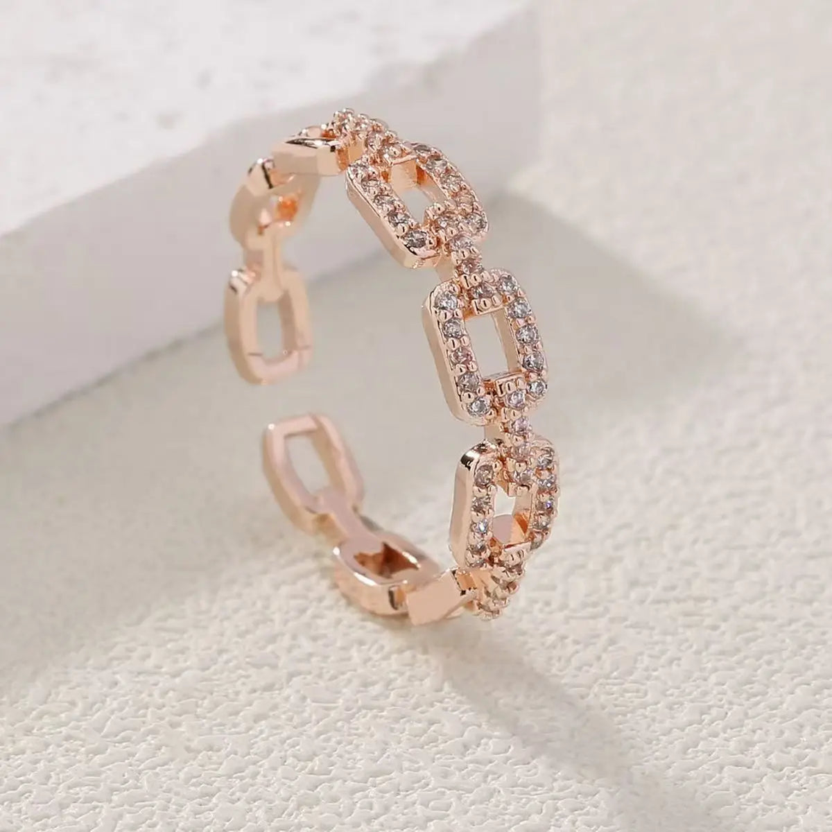 Anillo Trenza Zirconia Ajustable