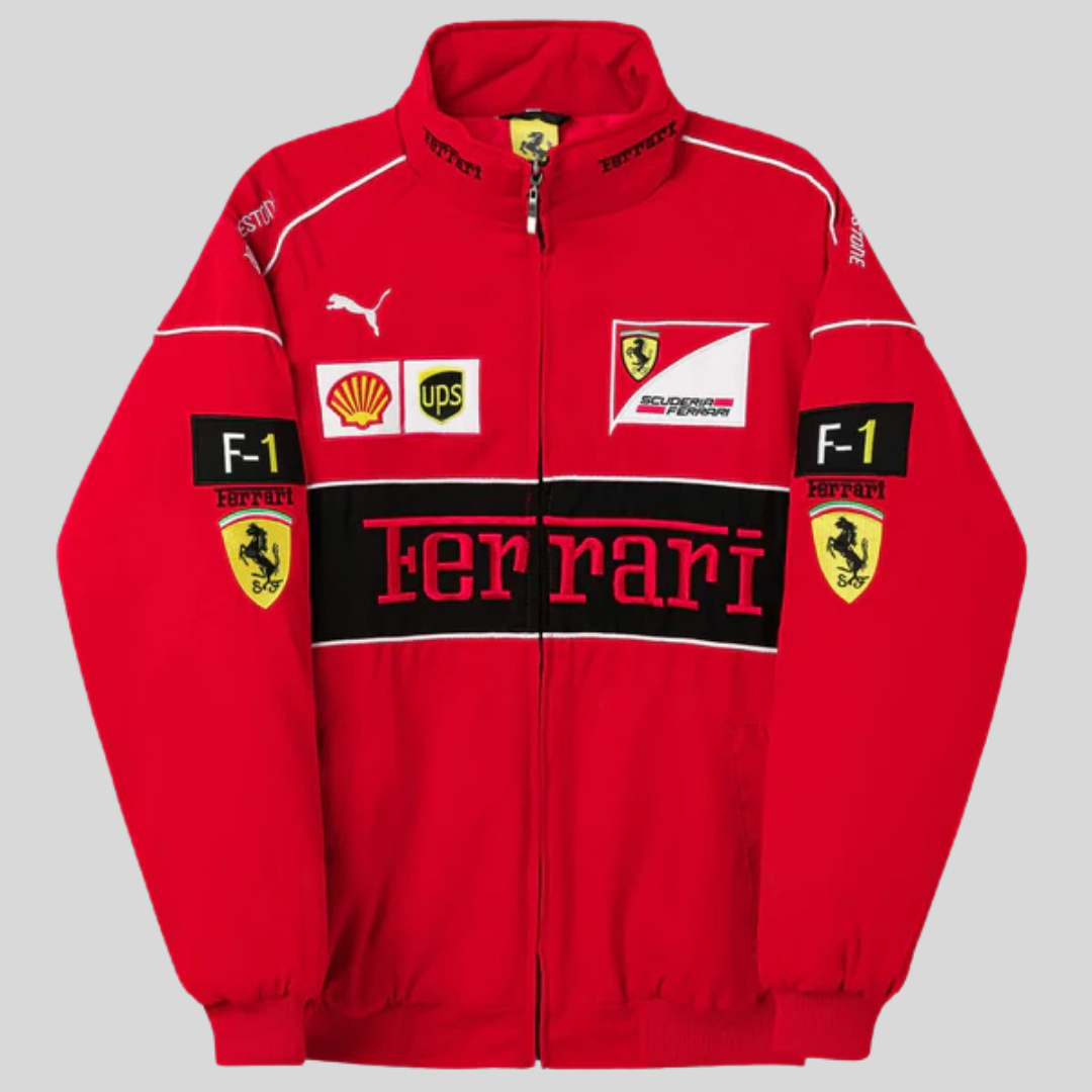 Jhulio | Chaqueta de carreras ferrari vintage