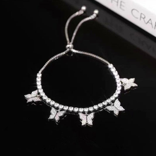 Pulsera de tenis de mariposa Camelia