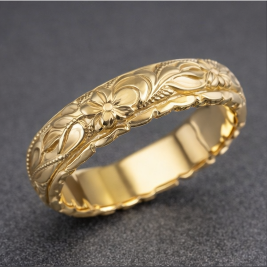 Anillo Cadena Infinito de Oro