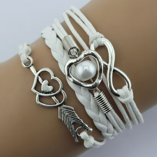 Pulsera Arco de Cupido con Corazón Multicolor