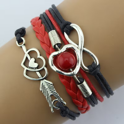 Pulsera Arco de Cupido con Corazón Multicolor