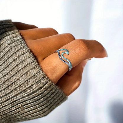 Anillo Brillante Ola Oceánica