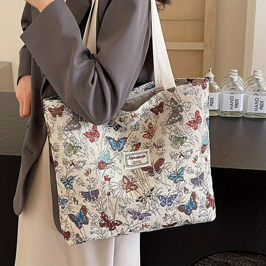 Bianca - Bolsa de mano vintage con mariposas