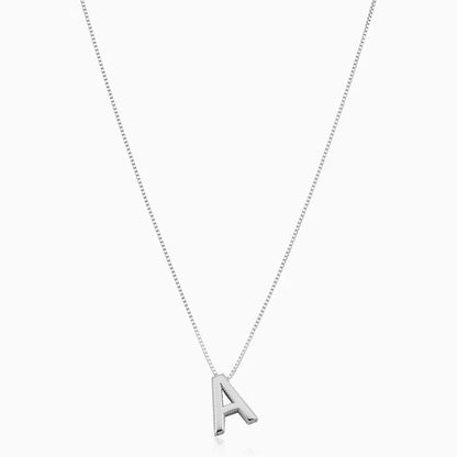 Collar con iniciales Love Letter | Oro blanco